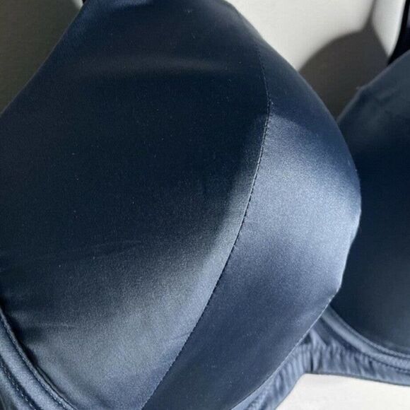 Victoria’s Secret Satin Dream Angels Lined Demi Slate Blue 34DD Beautiful! - Picture 8 of 9